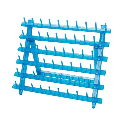 DUNSBY Portacarretes De Alambre Estante portátil for Guardar Hilos de Coser de plástico de Colores, Organizador de carretes de Hilo for Accesorios de Bordado domésticos(Blue)