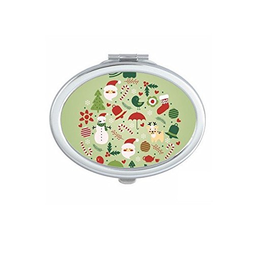 Miroir de maquillage compact vert idée cadeau Père Noël mignon