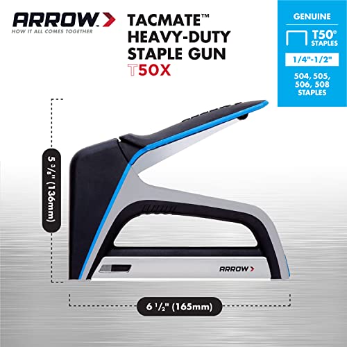 Arrow T50X Heavy-Duty Staple Gun for Upholstery, Furniture, Office, Decorating, Fits 1/4", 5/16”, 3/8", or 1/2" Staples thumbnail 3
