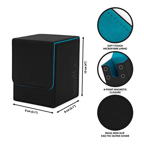 Vault X Premium Exo-Tec Trading Card Deck Box - Large Size For 80+ Sleeved Cards - Pvc Free Card Holder For Tcg (Electric Blue) #TOP1