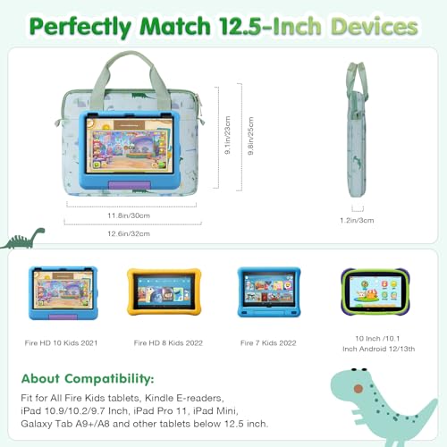 MoKo 10-12,5 Zoll Kinder Tablet Tasche Hülle für Fire HD 10 13th/11th Gen, Fire HD 8/7 Kids 2022… – Ansicht 3