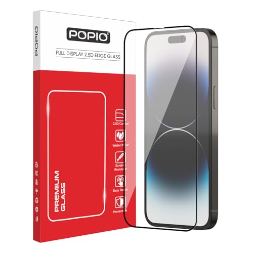 Image of POPIO Military-Grade Gorilla Tempered Glass For iPhone 14 Pro Max | 9H Hardness, Edge-to-Edge, Bubble-Free