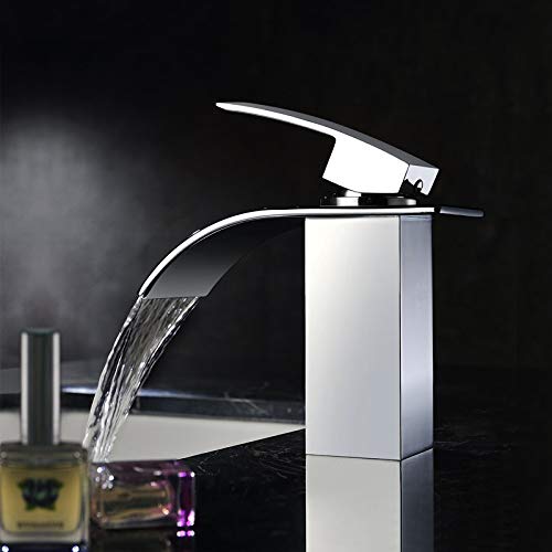Robinet de lavabo cascade en cuivre de qualité supérieure pour vasque