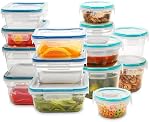Snapware Solutions totales en plastique (14-Pack, Tailles mélangées) Ensemble de contenants de stockage des aliments, hermétique & Tupperware sans BPA de verrouillage en plastique étanche, congélateur Lave-vaisselle Micro-ondes Safe