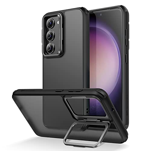 ESR Classic Kickstand Case for Samsung Galaxy S23 Plus Case, Adjustable Built-in Camera Ring Stand, Military-Grade Protection, Scratch-Resistant Acrylic Back, Frosted Black