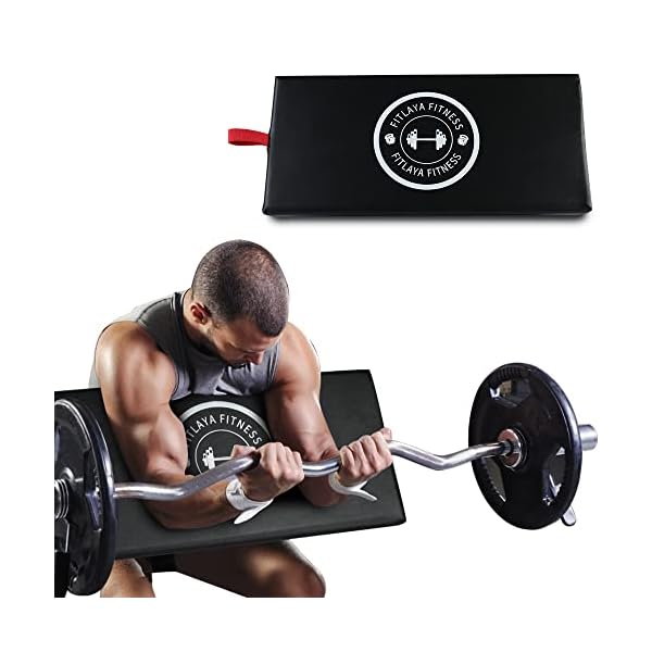 Fitlaya Fitness Preacher Curl Pad isolateur biceps triceps haltère barre EZ portable
