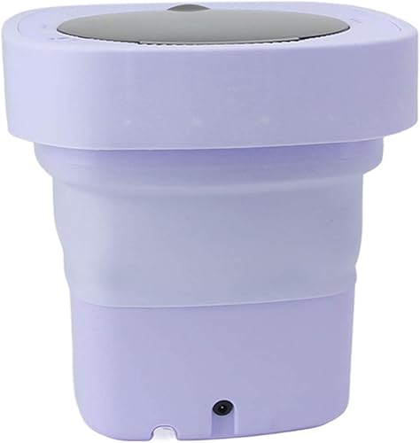 Miniatura 7 de Lavadora de 6.5 L, lavadora y secadora Lavadora portátil plegable portátil automática de lavado profundo y centrifugador, lavadora plegable con tubo