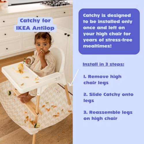 Image of CATCHY - High Chair Food Catcher - Compatible with IKEA Antilop High Chair | High Chair Food Catcher - High Chair Sold Separately - Baby & Toddler Food & Mess Catcher - Under High Chair Accessory
