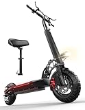 ASKGO Electric Scooter, 1500W Peak Powerful E Scooter for Adults with Seat, Up to 25MPH & 45-Mile Range, 48V 13AH Battery, 10' Pneumatic Tires, Foldable Off-Road Electric Scooter with Dual Disc Brake