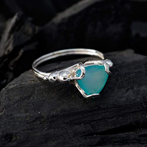 Bague en argent sterling 925 triangle mariage pierres précieuses