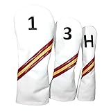 Vintage España. Fundas de Golf de Piel Natural para Driver, Madera de Calle e híbrido. (Híbrido)