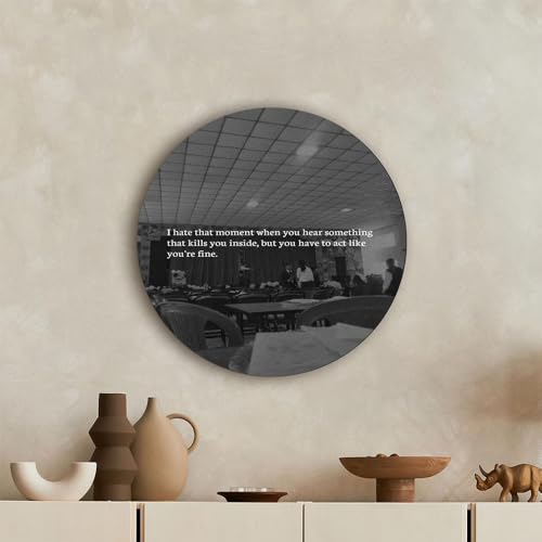 DesignSkinz Wall Art | Matte Printed Sun-board | Home Decor for Living Room, Office, Study, Shelf (12inch Round) - You Are Fine