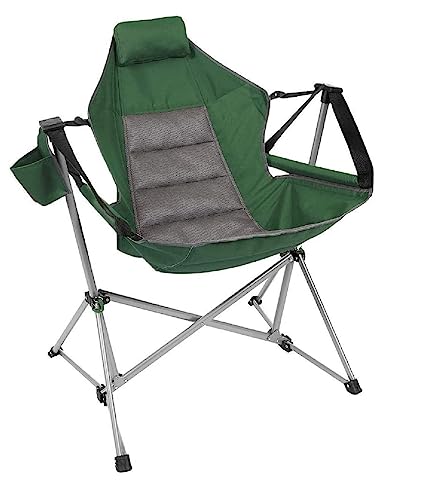 Swing Chair Lounger Wide Seat with Adjustable Backrest, Green Swing Chair Lounger Wide Seat with Adjustable Backrest, Green