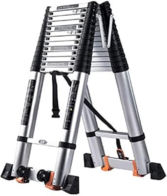 Ladders,Telesladder Household Folding Lifting Stairs Herringbone Ladder Mobile Portable Aluminum Alloy Multifunctional for Outdoor Indoor Roof Work/17.5Ft/17.5Ft