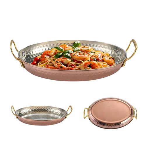 Paellera - de acero inoxidable, utensilios de cocina con dos asas para celebraciones familiares, camping, restaurantes, comidas festivas