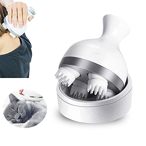 Masajeador de cabeza eléctrico para mascotas, 6 tipos de técnicas de masaje, se puede utilizar para personas, gatos y perros Cover