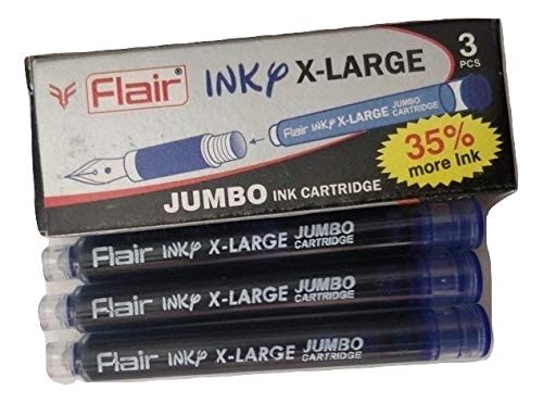 Flair Inky X-Large Jumbo Cartridge for Fountain Pens(Pack of 30 Inkcartridges),Blue Ink