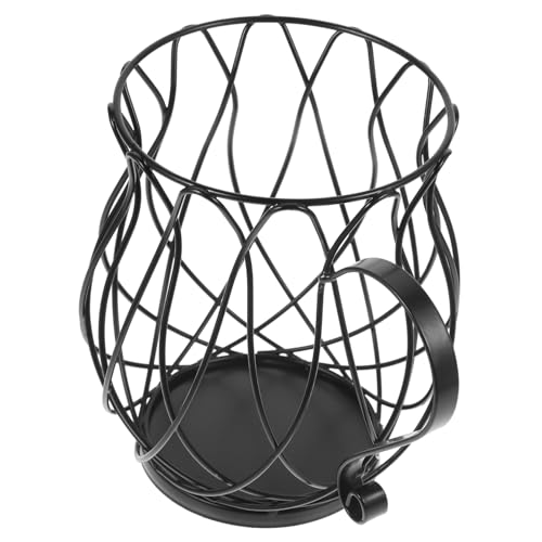 Ciieeo Coffee Pod Storage Basket Sturdy Iron Organizer for Coffee Easy to Stylish Cat Ear Design for Home Office Display