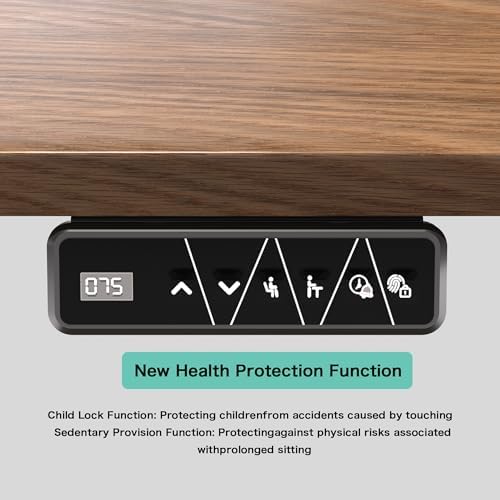 JWX 4-Leg Standing Desk Frame with Dual Motors, Electric Height Adjustable Desk Base, Heavy Duty 330 lbs Load, Fits Desktop 39″–79″, Anti-Collision, Memory Presets, Black Frame Only - Thumbnail 4