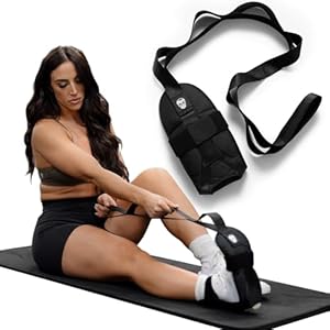 Gymreapers Foot and Calf Stretcher for Plantar Fasciitis, Achilles Tendonitis, Rehabilitation – Flex Strap for Physical Therapy, Pilates, Flexibility Training, Thigh & Hamstring Stretcher and Heel Spurs & Shin Splints