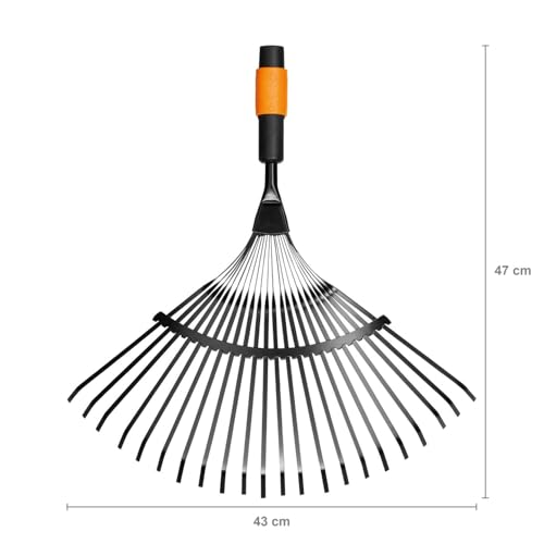 Rastrillo hojas Fiskars QuikFit 43 cm negro/naranja miniatura 2