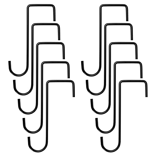 ZITFRI 10pcs Fence Hooks for Lights 6 inch Heavy Duty Plant Hooks & Hangers Stainless Steel Garden Hanging Brackets Hooks for Indoor Outdoor Plant Hanging Bird Feeders Fences Wind Chimes
