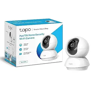 TP-Link Tapo 360 degree 2MP 1080p Full HD Pan/Tilt Home Security Wi-Fi Smart Camera| Alexa Enabled| 2-Way Audio| Night Vision| Motion Detection| Sound and Light Alarm| Indoor CCTV (Tapo C200) White