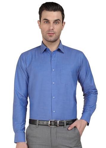 Image of 7-DAYS Men's Premium Formal Shirt - Cotton Blend, Regular Fit, Full Sleeve, with Pocket, Durable & Easy Care - Perfect for Office Wear