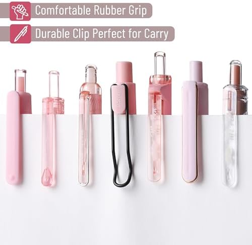 Gel Ink Pink Pen Set, 12 Pack, 1 x Aesthetic