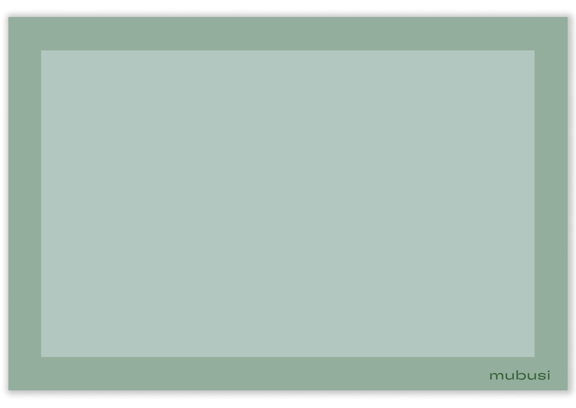 mubusi Alfombra Vinílica Cocina Salón - Varios Tamaños - (Marco Verde 40x60 cm)