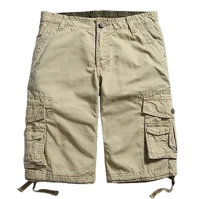 Short cargo homme en pur coton style militaire décontracté