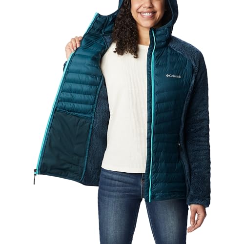 Columbia Damen Powder Lite Sherpa Hybrid Full Zip Puffer Jacke, Night Wave, S – Ansicht 5