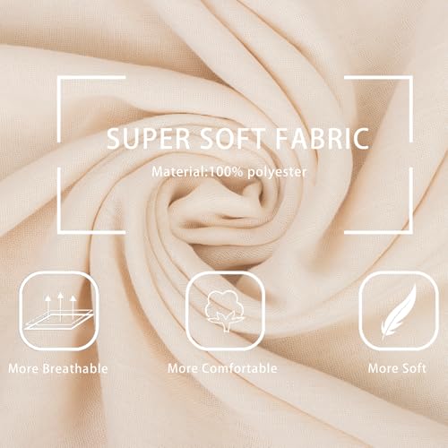 Women's-Lightweight-Linen-Scarf - Long Gauze Shawl Linen Beach Wrap Plain for Summer(74.8"x39.37")2