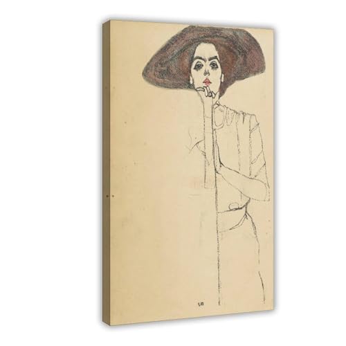 Impressions sur toile Egon Schiele cadre prêt à suspendre pour mur vide 30x45cm
