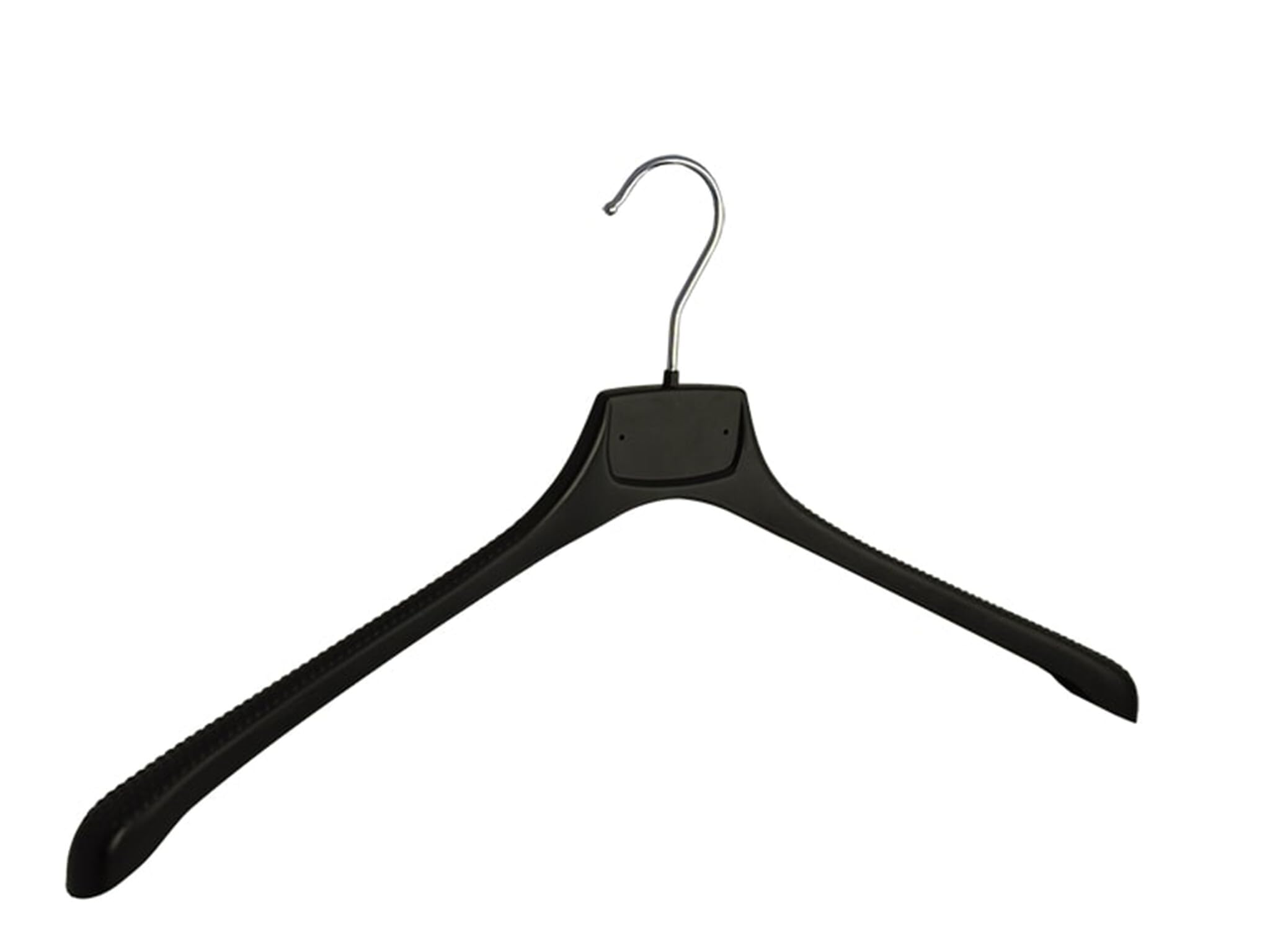 Kleiderbügel, Mantelbügel, Kostümbügel, Jackenbügel, 30er Set, Kunststoff, Schwarz, Jacke, Anzug, Breite Schulter, 360° Drehbarer Haken, 50 cm (MR50_00/30)