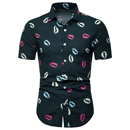 Chemise hawaïenne anti transpirante vert foncé pour rester frais en fête de plage