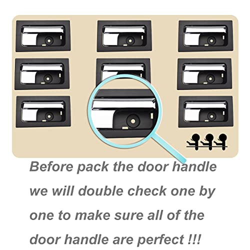 Rlb-Hilon Interior Door Handle Compatible With Ford F150 2009 To 2014 Year Front Or Rear Right Passenger Side Door, Chrome Lever Black Housing, Replacement For # Cl3Z-1522600-Ga 9L3Z-1522600-Cb #TOP2