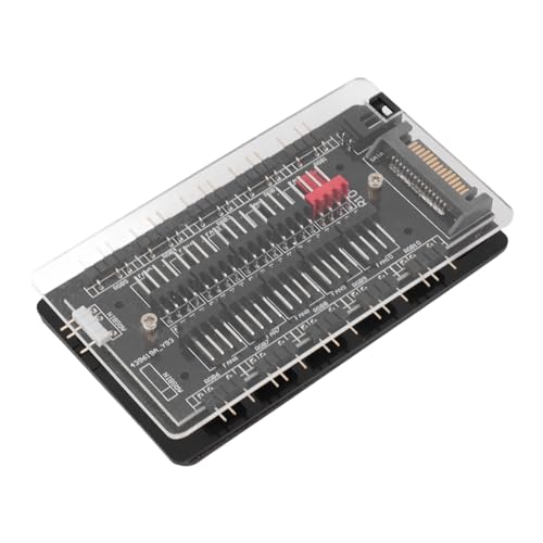 Reviews de Placas planas los 5 mejores. 47 ARGB PWM Hub de ventilador, ventilador PWM 2 en 1 y driver RGB, 10 puertos 4 pines y 5 V 3 pines ARGB Hub con puerto de alimentación SATA, plano trasero magnético, para interfaz...