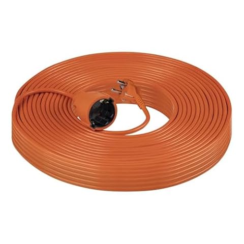 Miratic Przedłużacz Ogrodowy Kabel Ogrodowy Wersja Schuko IP20 Przedłużacz do Kosiarki Wersja Schuko IP20 Typ kabla: H05VV-F Prąd: 10 A Maks. obciążenie: 2000 W (30 M)