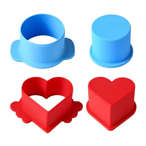 Set de cortadores y selladores para pasteles con forma de corazón y redondo miniatura 6