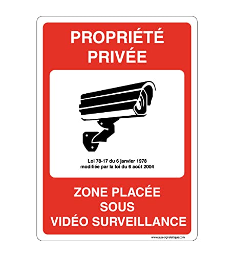 Panneau vidéo surveillance pour dissuader les intrusions propriété privée