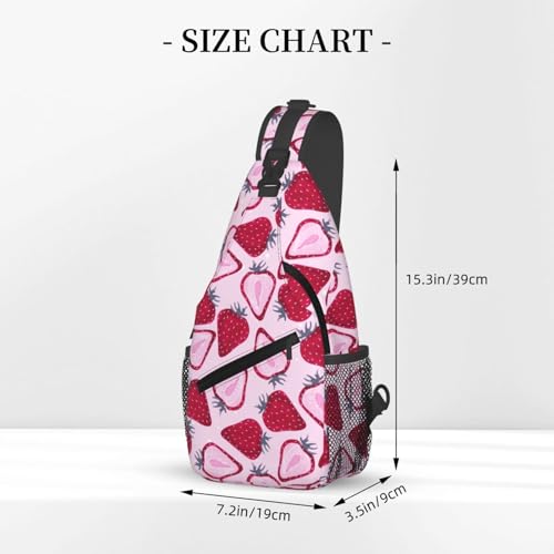 Strawberry Pattern Stylish Men'S Messenger Bag - Durable Polyester, Huge Capacity & Adjustable Strap3