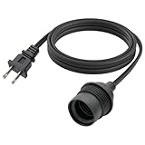 FIRMERST 6 FT Hanging Lantern Pendant Light Cord with E26/E27 Socket, IP44 Waterproof, Ideal for Indoor/Outdoor Use