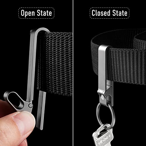 Tisur Titanium Quick Release Keychain, Duty Belt Key Chain Loop Holder Clip,Carabiner Keychain Women Men For Car Keys (Tk10 Belt Clip) #TOP2