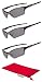Xloop Rimless Gafas De Sol Mirror Triathlon Running Cycling Sunglasses (3 Pack Gunmedal)