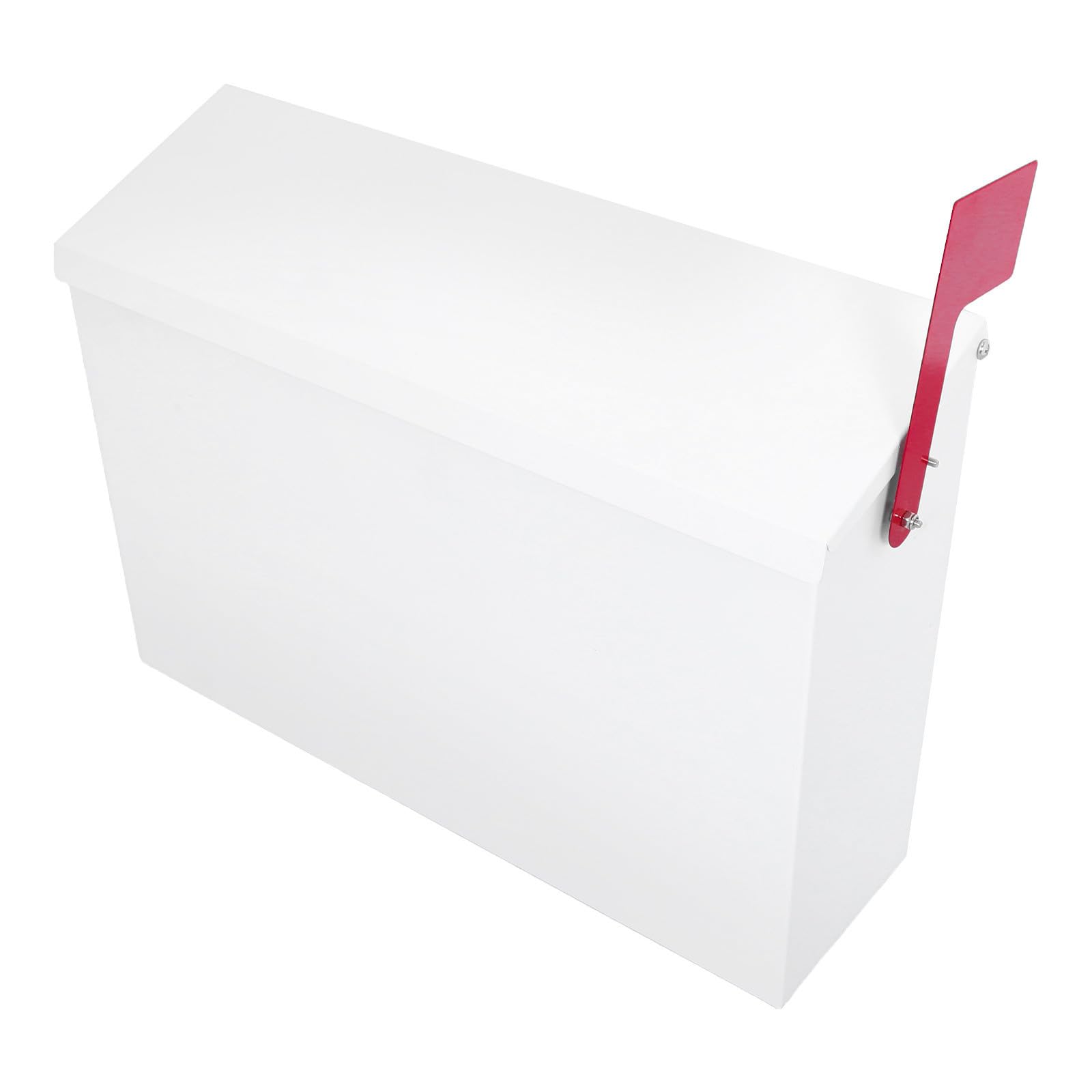 INOOMP Weiße Wandmontage Briefbox aus Metall für Draußen, Große Kapazität