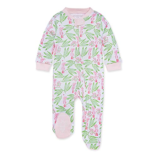 Image of Burt's Bees Baby unisex-baby Sleep & Play, Organic One-piece Romper-jumpsuit Pj, Zip Front Footed Pajama
