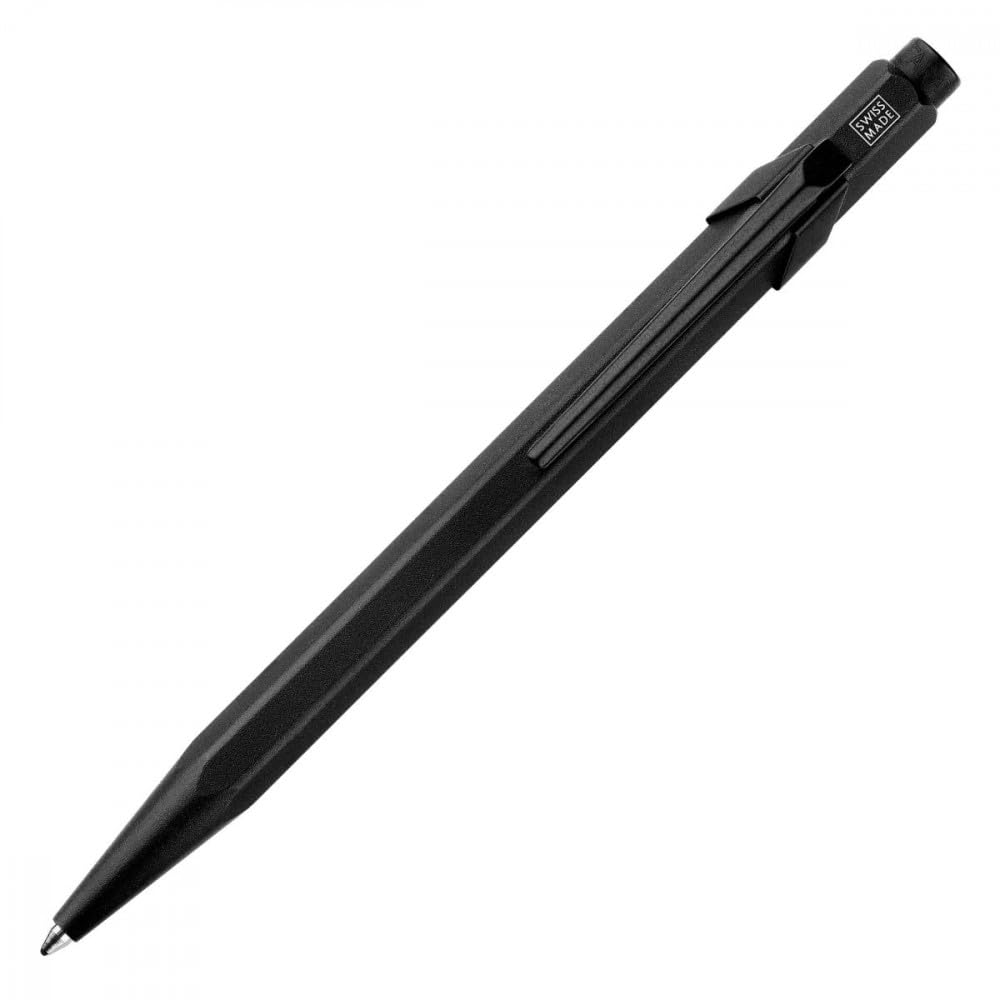 Caran DAche Ensemble stylo bille et porte-mines en aluminium Noir
