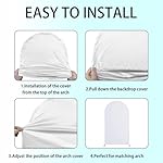 Custom Arch Cover Personalized Photo Backdrop Customized Arch Backdrop Cover with Text for Wedding Birthday Christmas Baby Shower Graduation Party Exhibitions 4~7.2 FT - Image 4