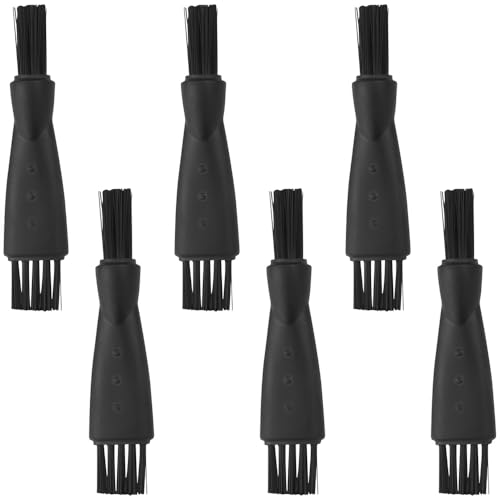 GZSYWZ 6 Pièces Brosse de Rasoir - Brosse de Nettoyage Brosses de Rasoir Électrique à Double Face pour Enlever Les Débris de Barbe et la Poussière (Noir)